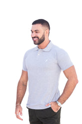 Camisa Gola Polo Cinza Escuro