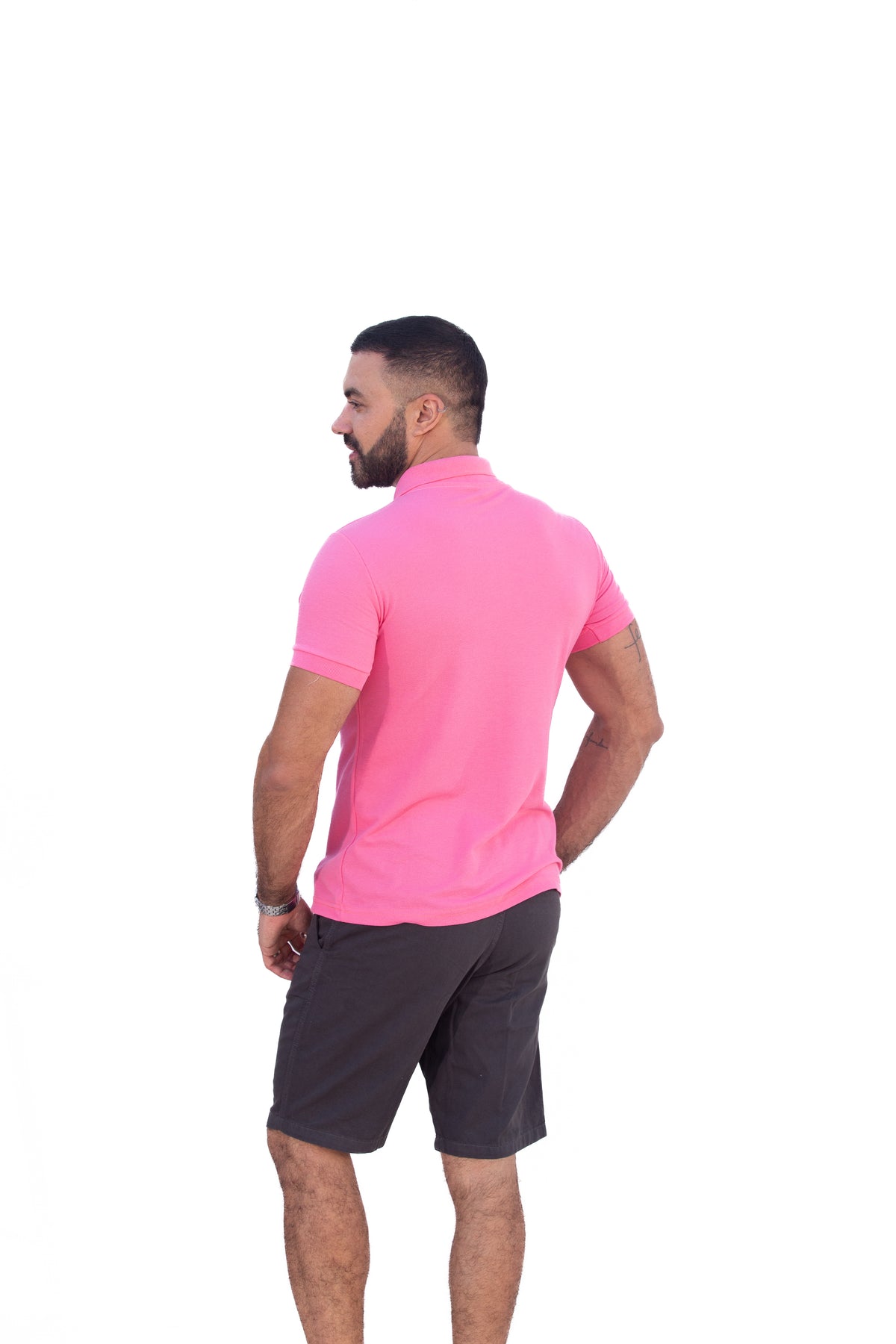 Camisa Gola Polo Rosa Cereja