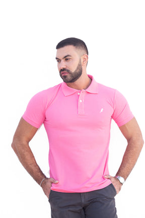 Camisa Gola Polo Rosa Cereja