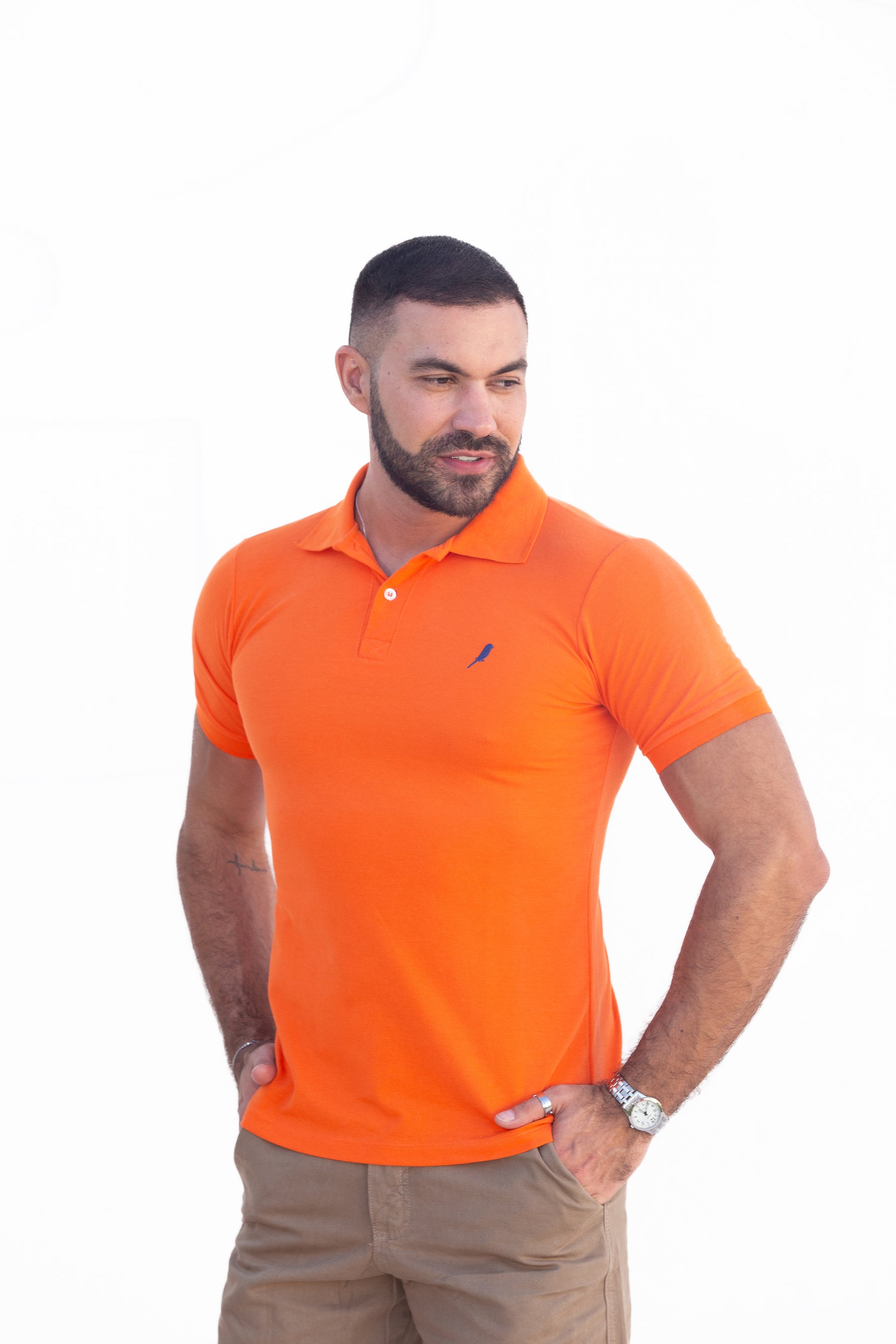 Camisa Gola Polo Laranja