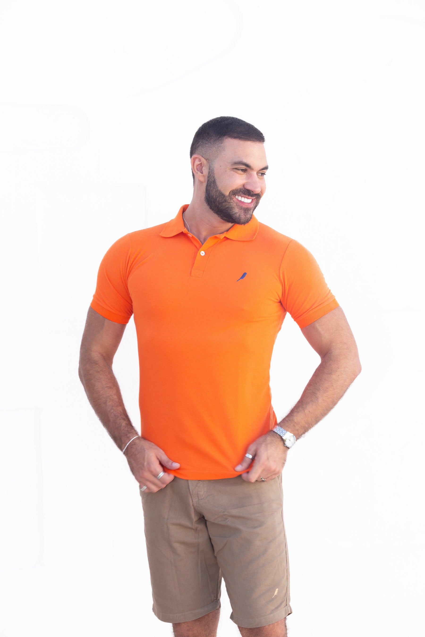 Camisa Gola Polo Laranja