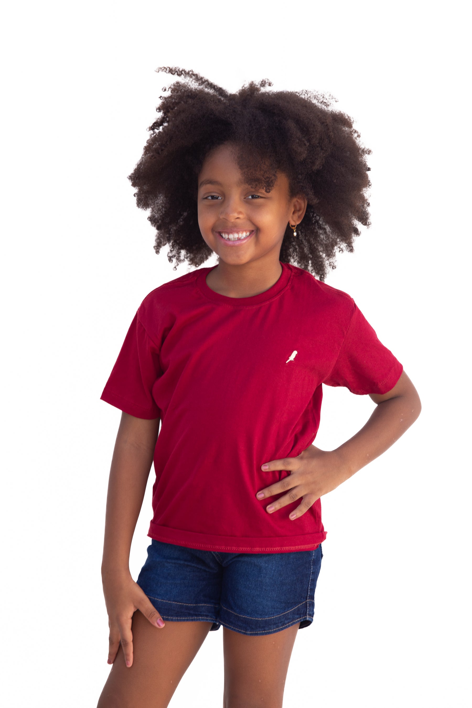 Camiseta Infantil Feminina Marsala