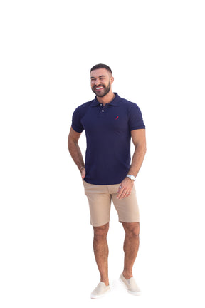 Camisa Gola Polo Azul Marinho