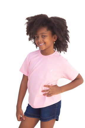 Camiseta Infantil Feminina Rosa Bebê