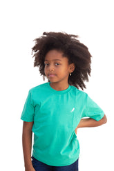 Camiseta Infantil Feminina Verde Água