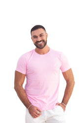 Camiseta Masculina Rosa Bebê