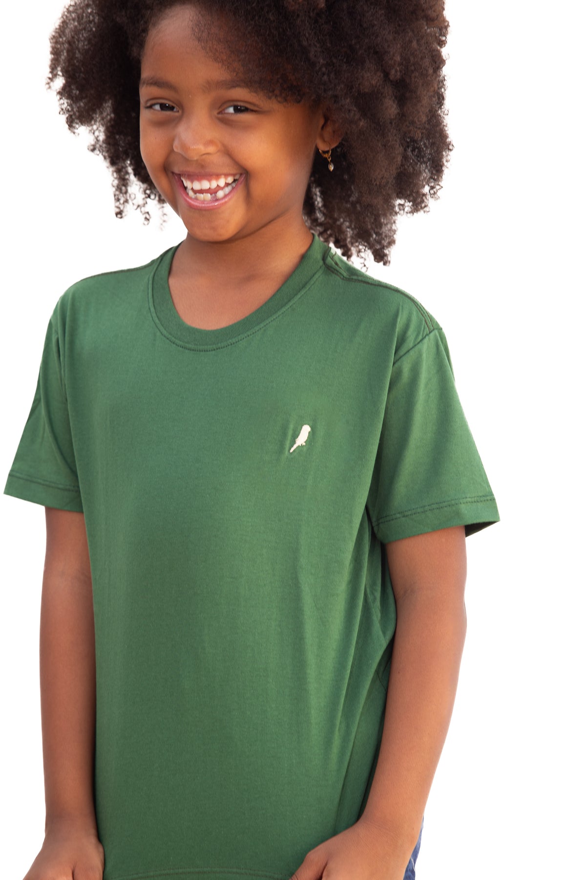 Camiseta Infantil Feminina Verde Militar