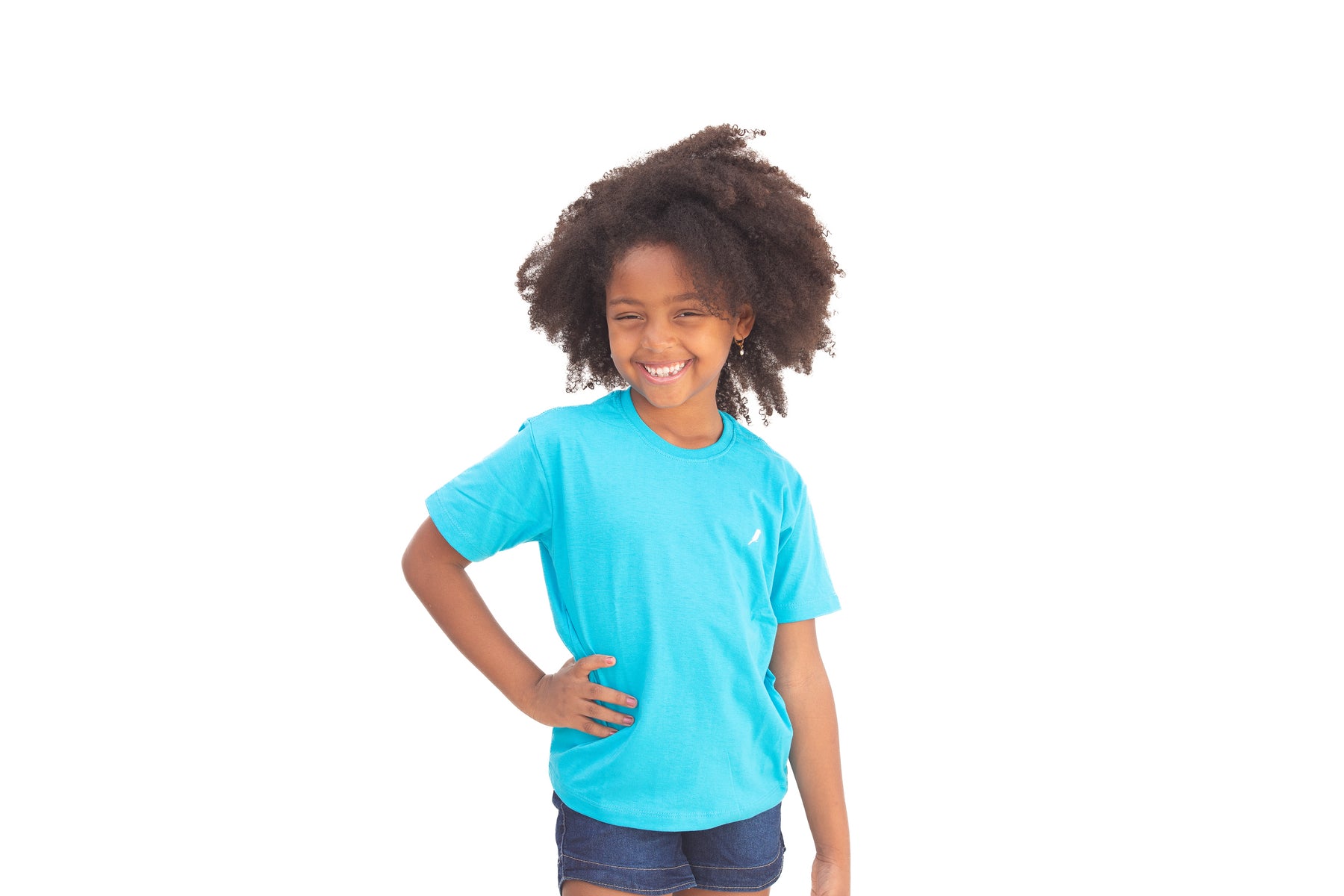 Camiseta Infantil Feminina Azul Bebê