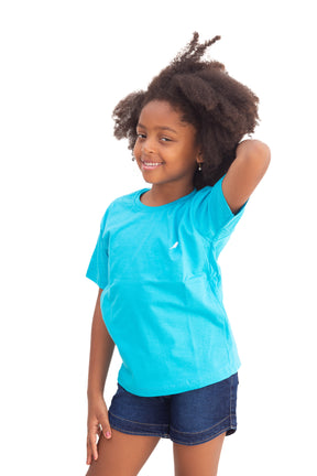 Camiseta Infantil Feminina Azul Bebê