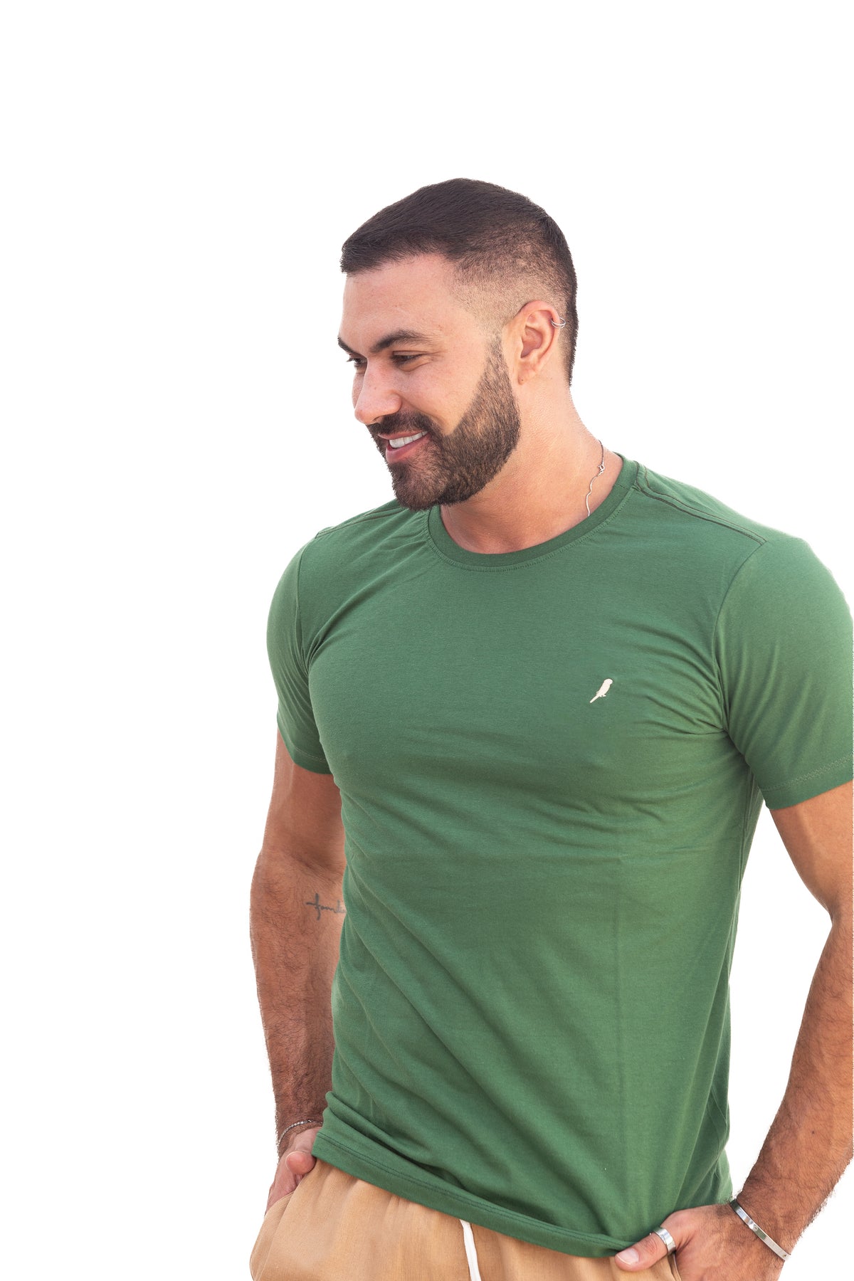 Camiseta Masculina Verde Militar