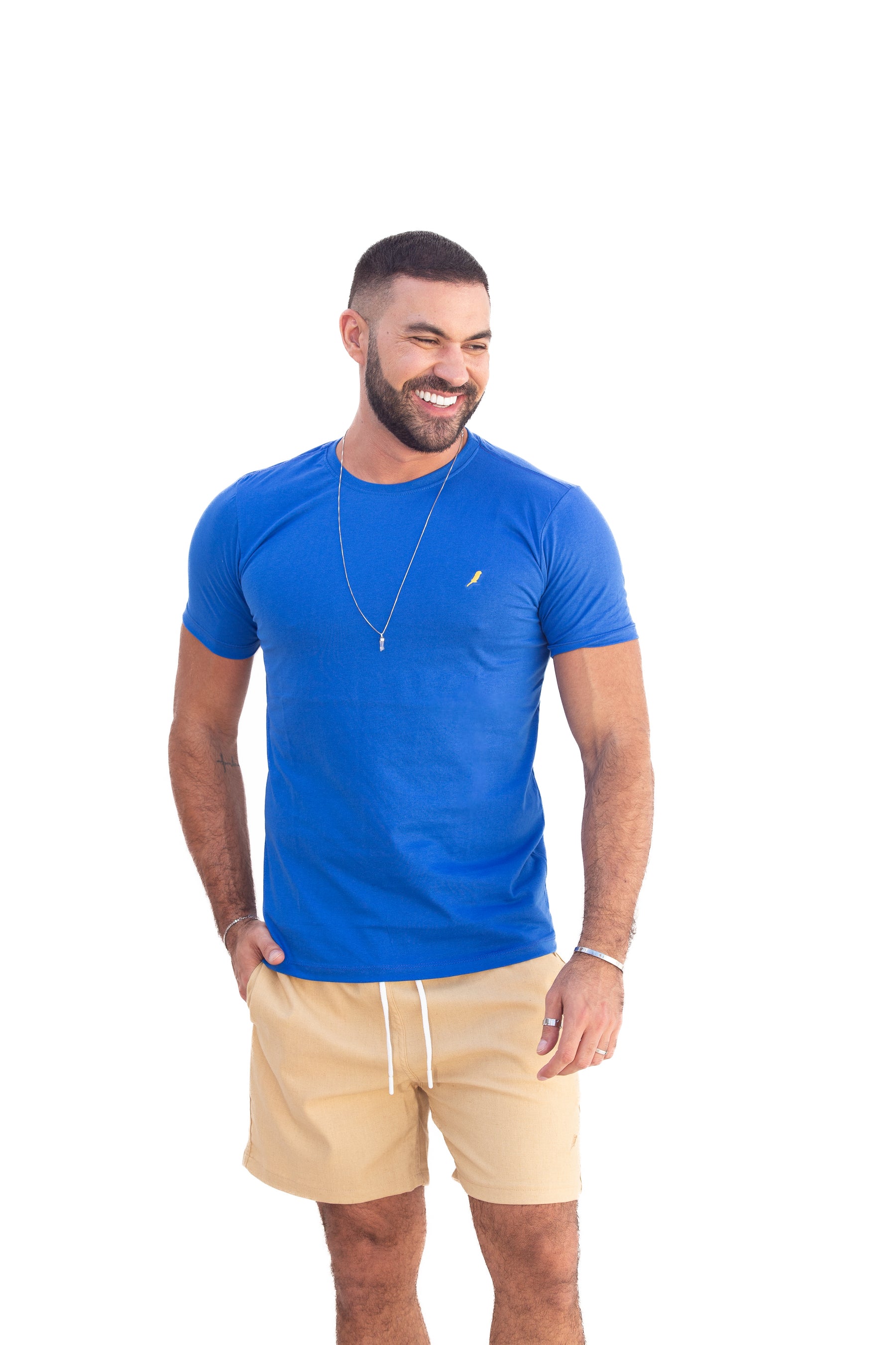 Camiseta Masculina Azul Bic