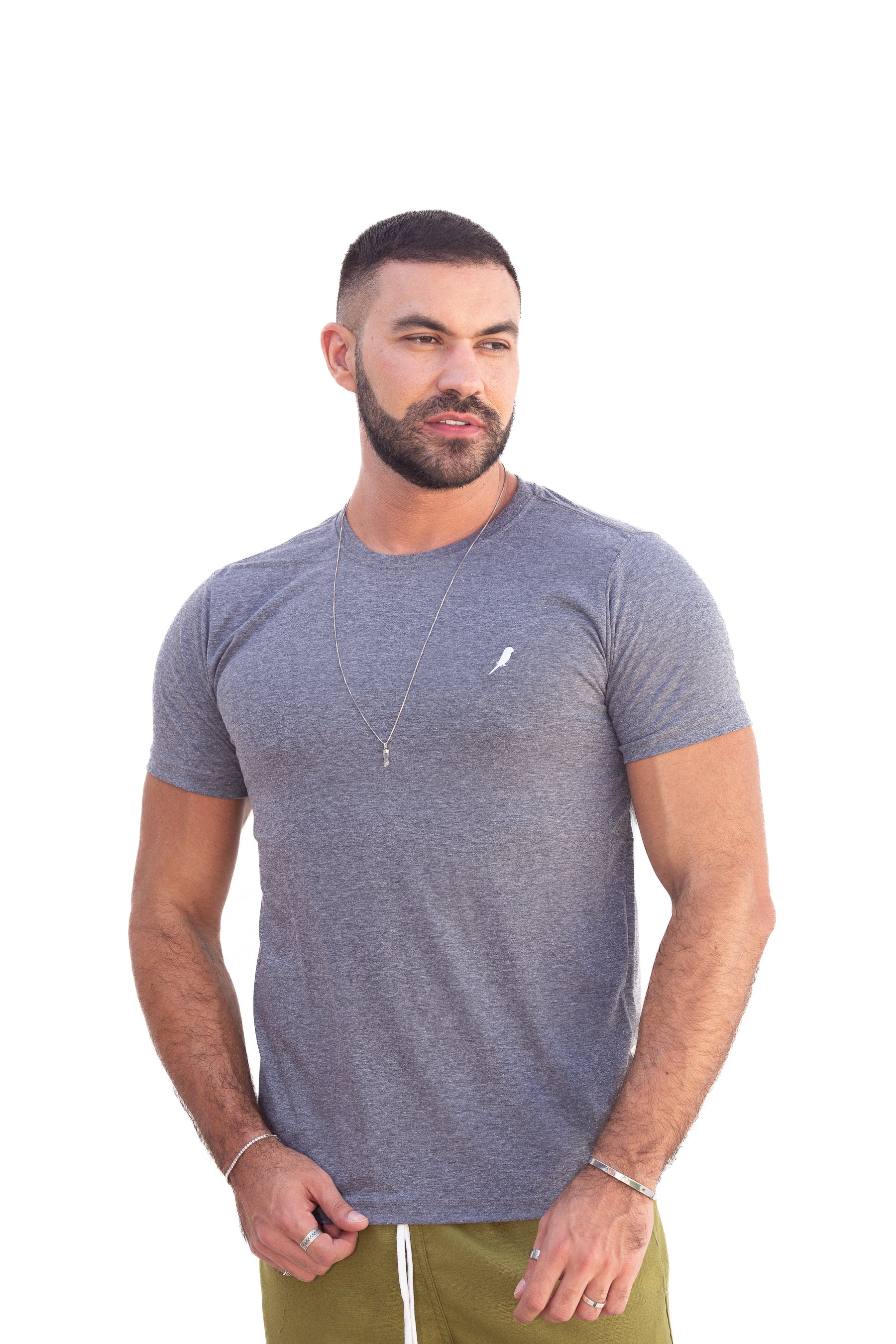 Camiseta Masculina Cinza Escuro