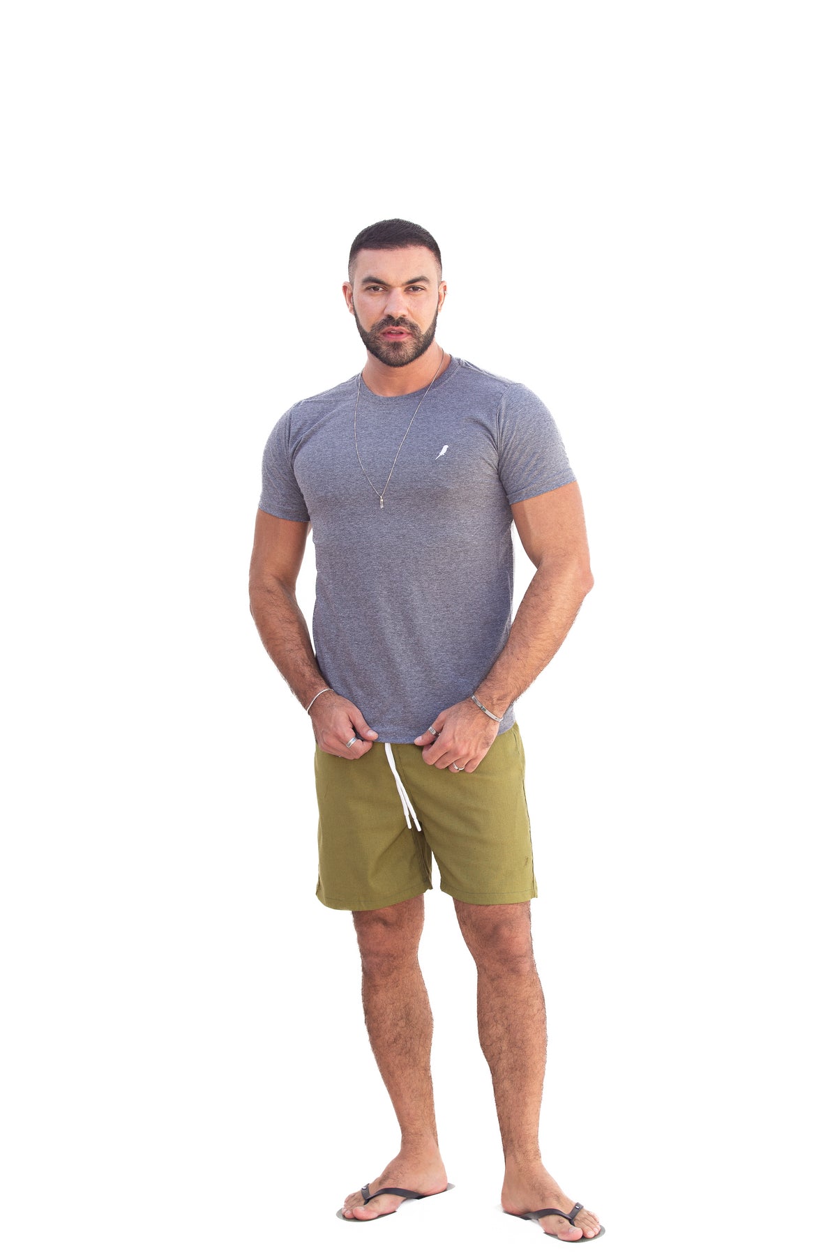 Camiseta Masculina Cinza Escuro