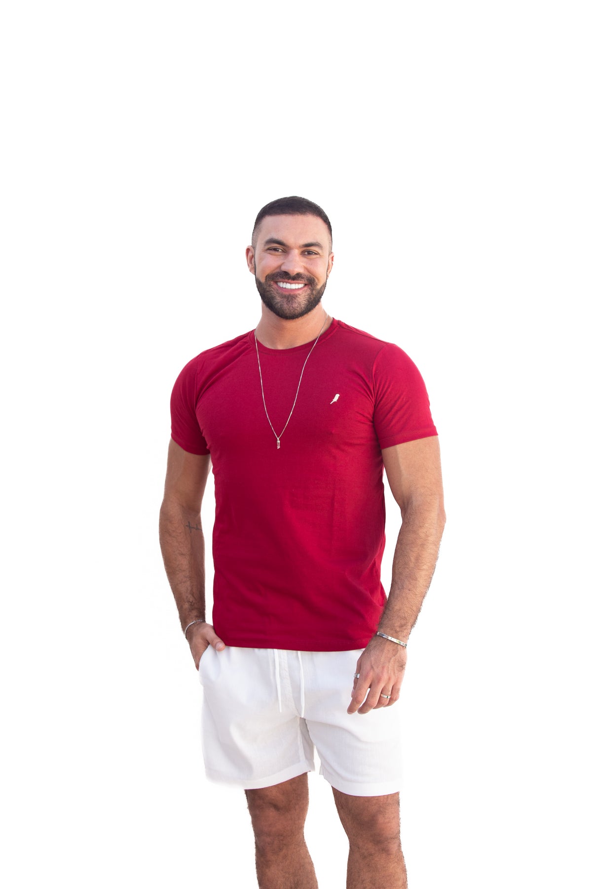 Camiseta Masculina Marsala