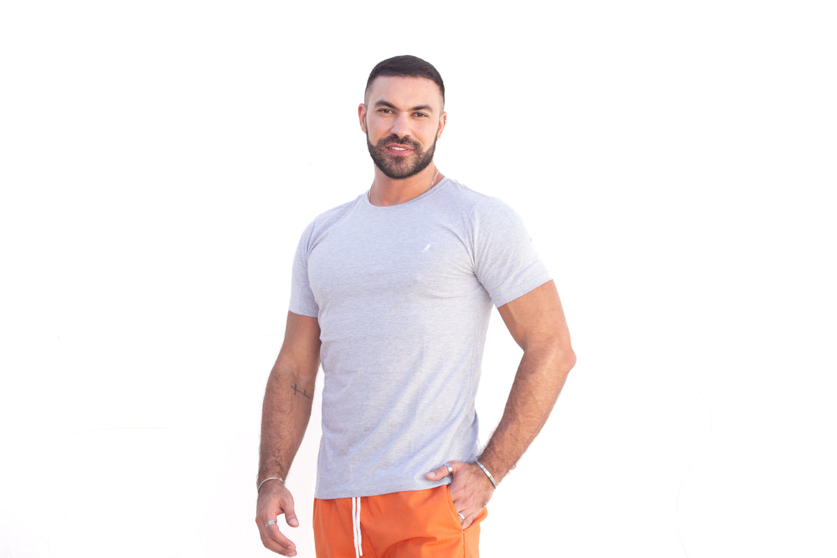 Camiseta Masculina Cinza Claro