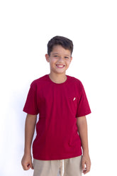 Camiseta Infantil Masculina Marsala