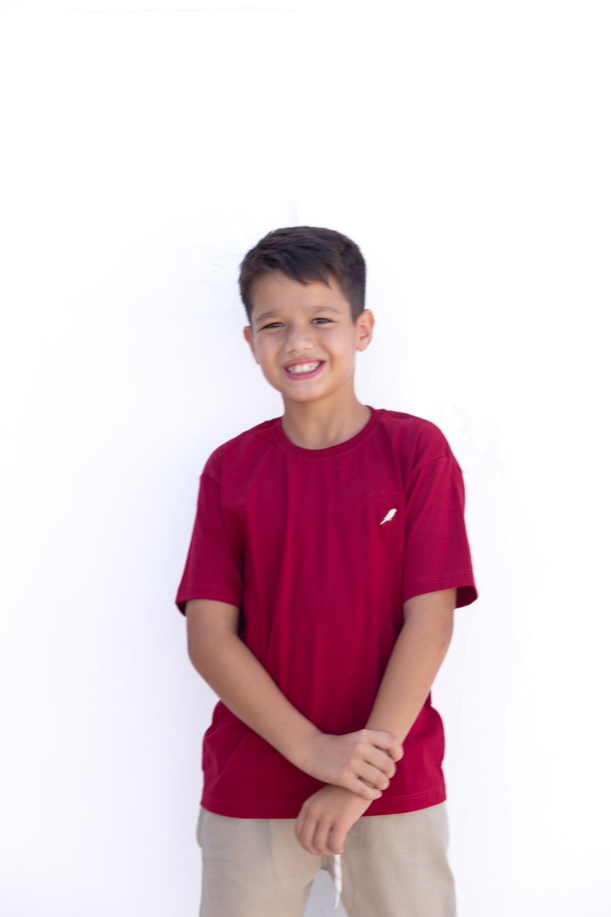 Camiseta Infantil Masculina Marsala