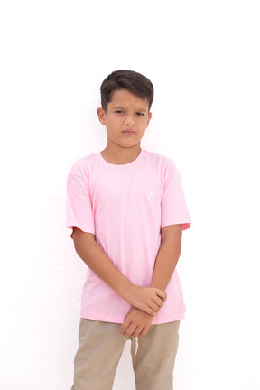 Camiseta Infantil Masculina Rosa Bebê