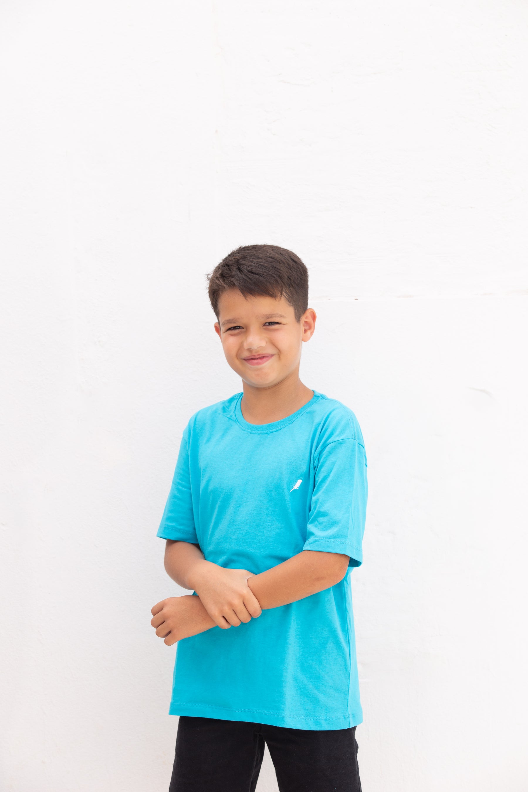 Camiseta Infantil Masculina Azul Piscina