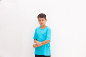 Camiseta Infantil Masculina Azul Piscina