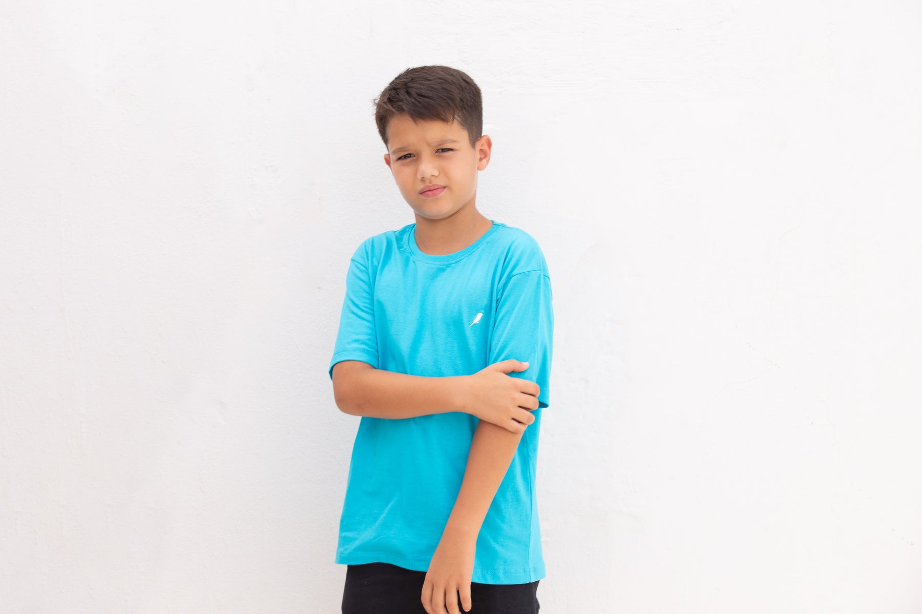 Camiseta Infantil Masculina Azul Piscina