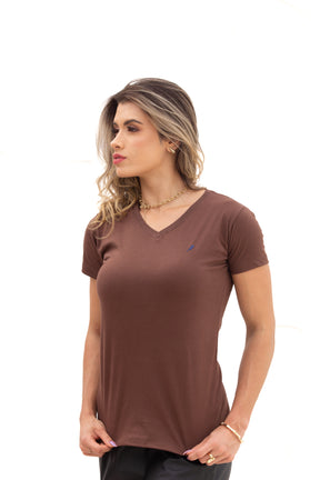 Camiseta Feminina Marrom