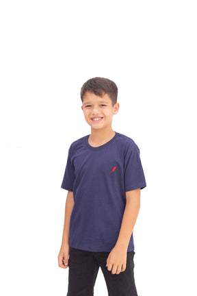 Camiseta Infantil Masculina Azul Marinho