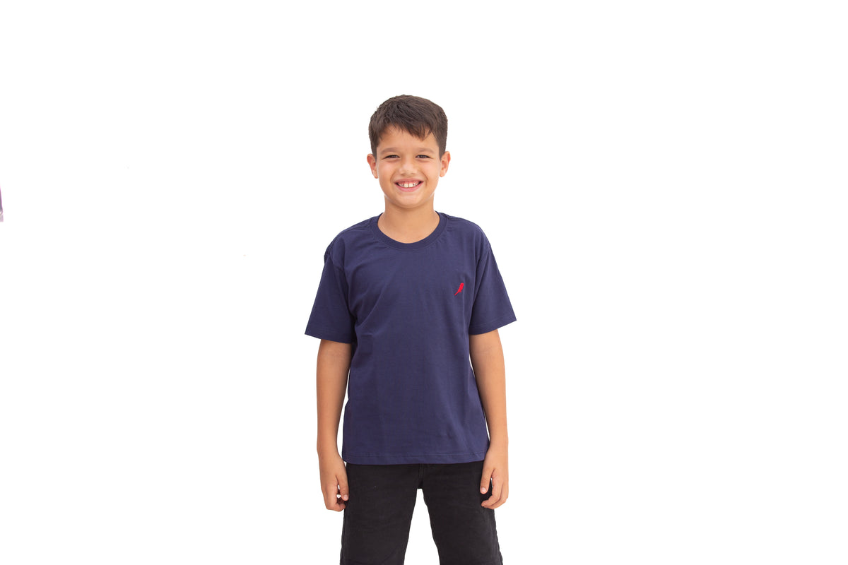 Camiseta Infantil Masculina Azul Marinho