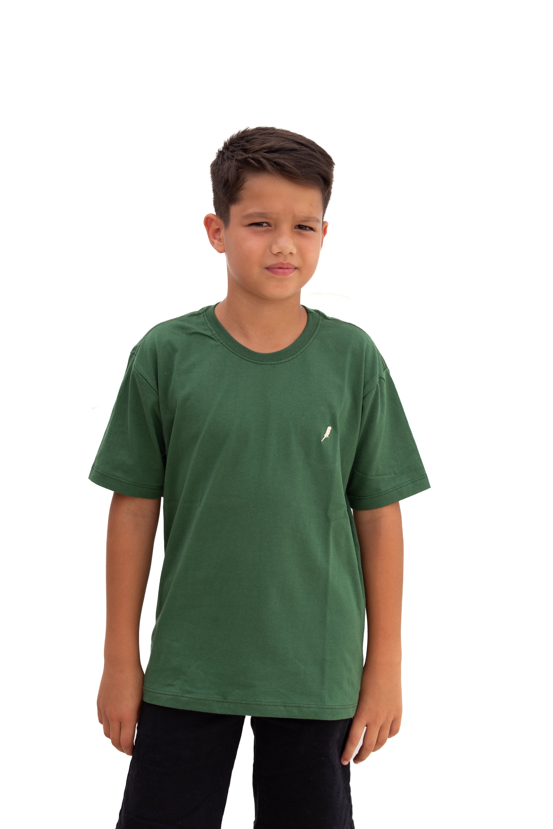 Camiseta Infantil Masculina Verde Militar