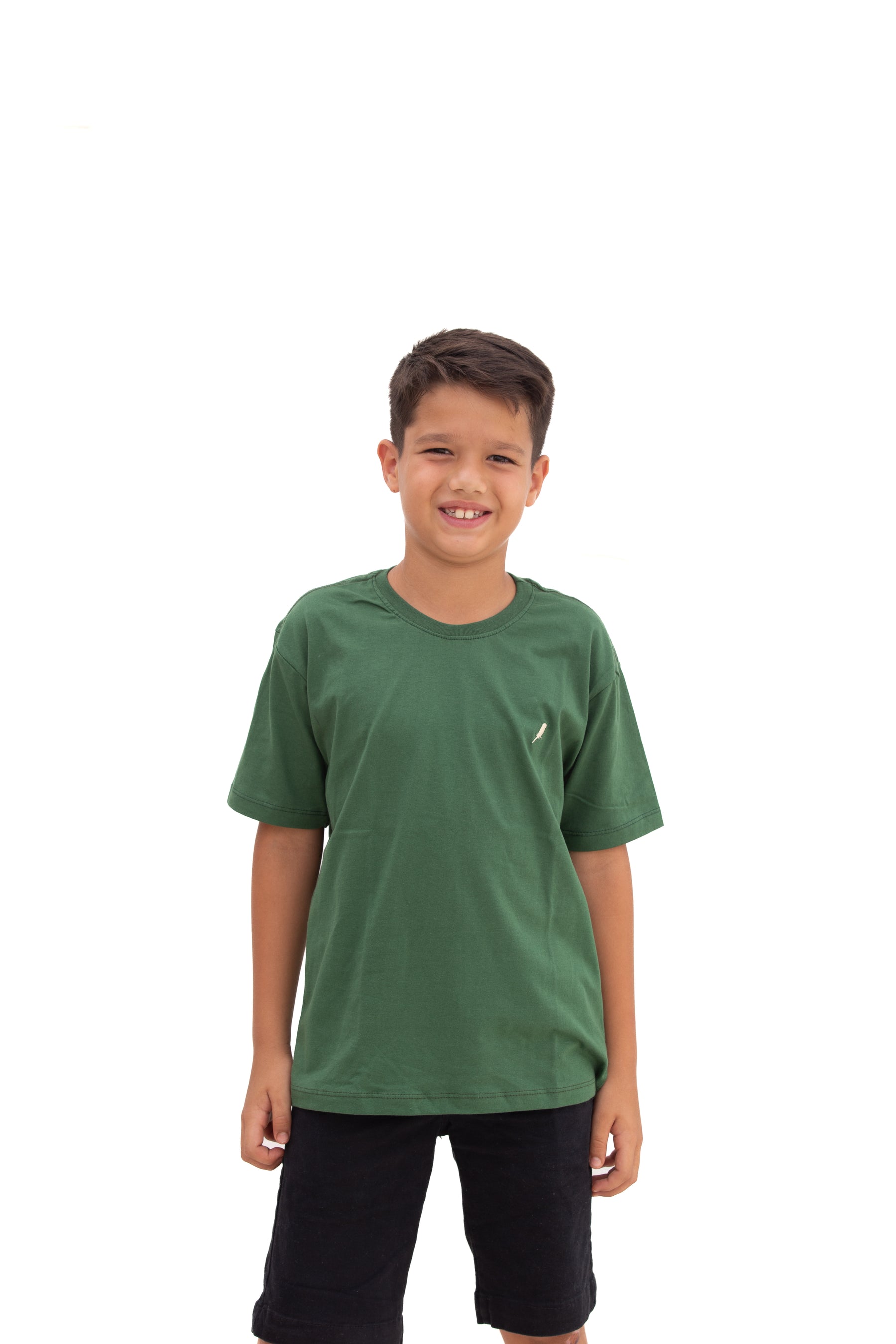 Camiseta Infantil Masculina Verde Militar