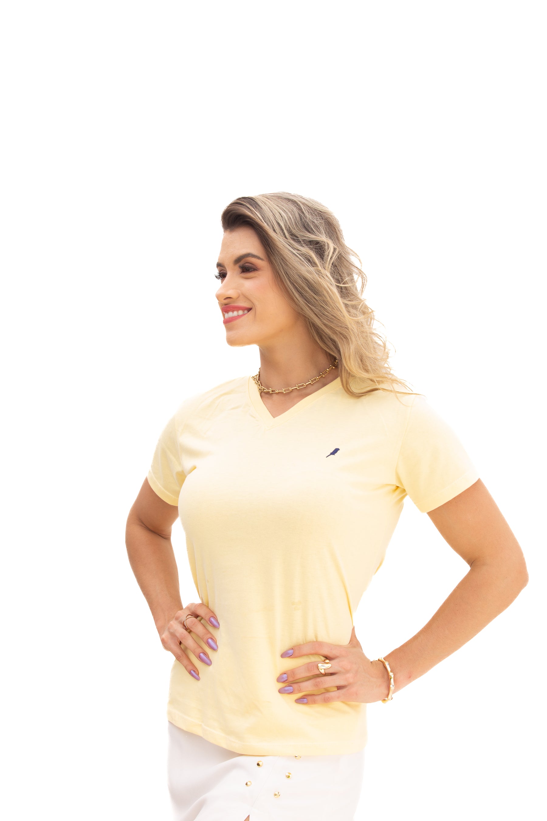 Camiseta Feminina Amarelo Bebê